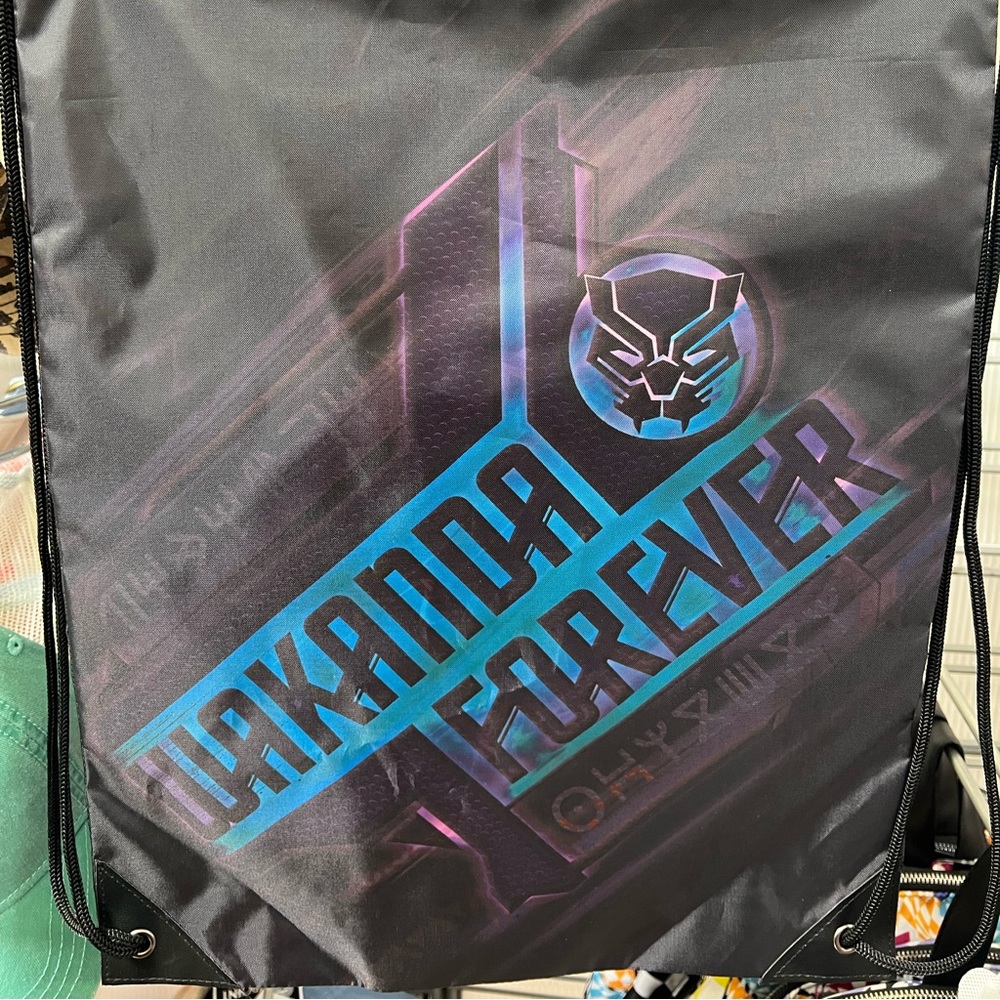 Black Panther Drawstring Napsack Backpack. Brand … - image 2